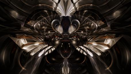 Intricate Symmetry in Dark Abstract Art wallpaper
