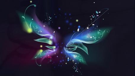 Neon Butterfly Glow Art for Modern Spaces wallpaper