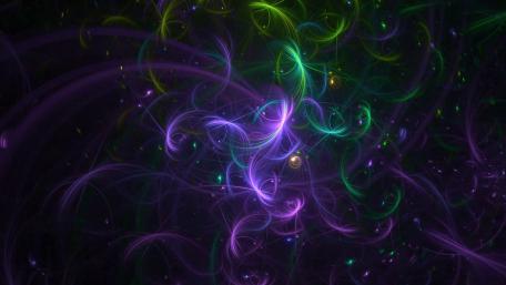 Mystical Purple Whirls in Cosmic Darkness wallpaper