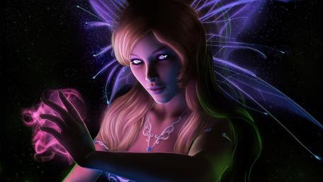 Enchanted Fairy Embracing Magic wallpaper
