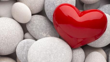 Heart Among Nature's Stones wallpaper