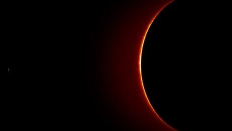 Majestic Solar Eclipse Silhouette wallpaper