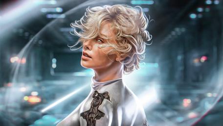 Cyberpunk Visionary in a Futuristic Realm wallpaper