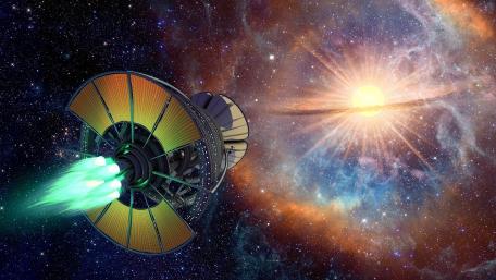 Intergalactic journey wallpaper