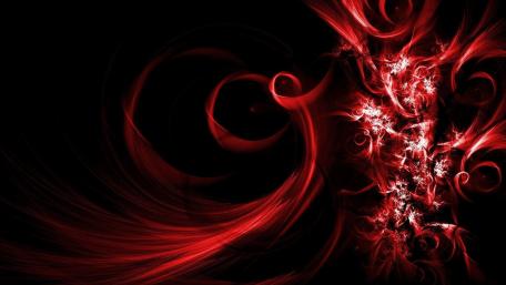 Vibrant Red Fractal Art Design wallpaper