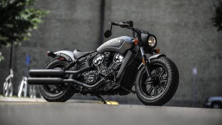 Sleek and Bold Indian Scout Bobber Motorcycle Wallpaper wallpaper