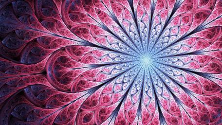 Vibrant Pink Fractal Mandala Art for Your Space wallpaper