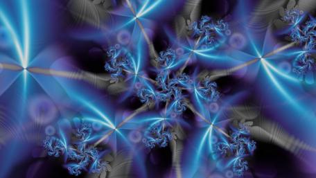 Vibrant Blue Fractal Patterns to Inspire Creativity wallpaper