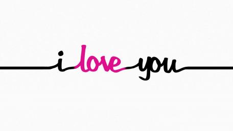 Romantic Calligraphy of Love Expression wallpaper
