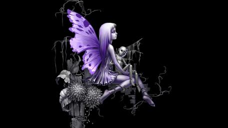Enchanted Gothic Fairy Realm wallpaper