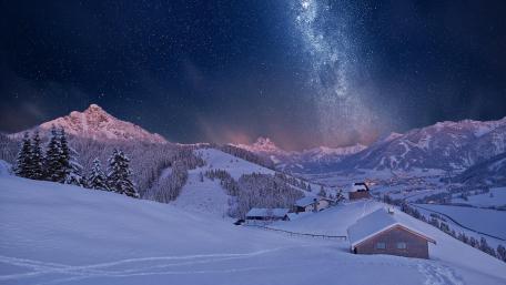 Winter Wonderland Under the Stars wallpaper