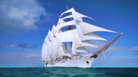 Majestic Tall Ship on Calm Waters wallpaper