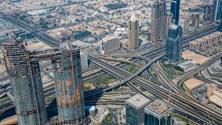 Bird's Eye View of Dubai wallpaper