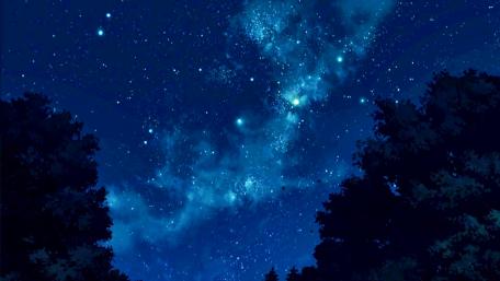 Starry Anime Night wallpaper