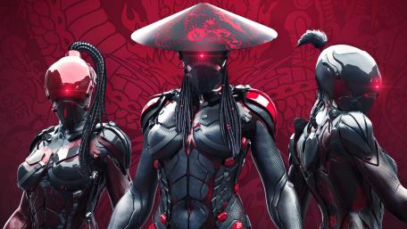 Sci-fi cyberpunk samurai wallpaper