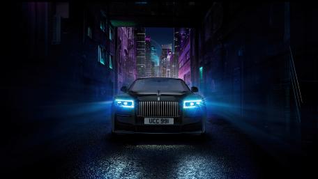 Elegance Unveiled: Rolls-Royce at Night wallpaper