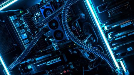 Neon Circuitry Elegance wallpaper