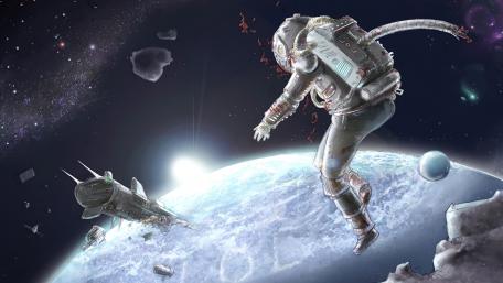 Suspended in the Cosmic Abyss wallpaper