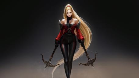 Mystical Archer in Dark Armor wallpaper