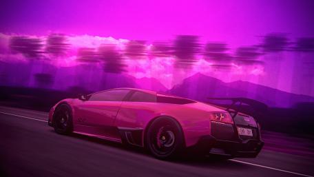 Lamborghini Murciélago retro art wallpaper