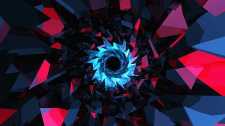Angular Swirl in Vibrant Hues wallpaper
