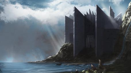 Fantasy fortification wallpaper