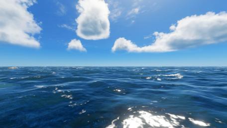 Blue sea and sky wallpaper