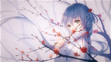 Kawaii Anime Springtime Blossom wallpaper