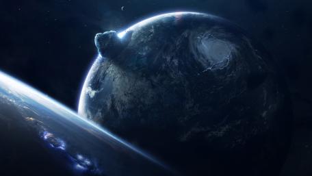 Interstellar Tempest on a Distant Planet wallpaper
