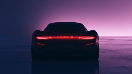 Porsche 988 Silhouette Against Twilight Horizon wallpaper