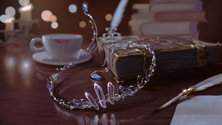 Elegant Still Life of Literature and Luxury wallpaper