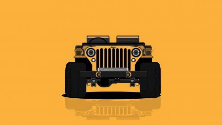 Minimal jeep digital art wallpaper
