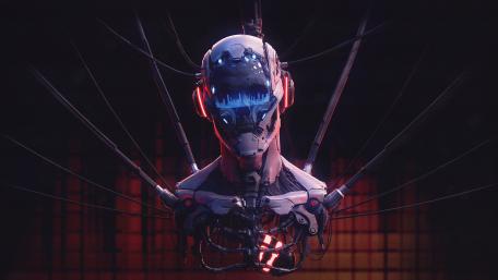 Robot skull wallpaper
