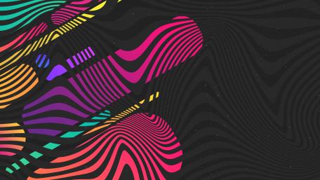 Abstract Waves of Vibrant Colors in Motion wallpaper