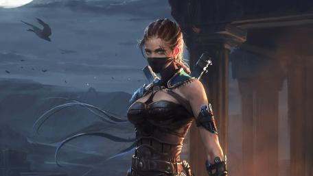 Mysterious Warrior Maiden of the Dusk wallpaper