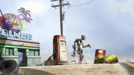 Futuristic Stop in a Timepunk World wallpaper
