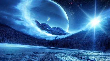 Cerulean Dreams of a Distant World wallpaper