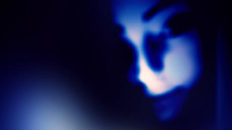 Mystical Blue Woman Abstract Wallpaper wallpaper