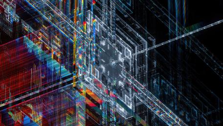 Vibrant 3D Abstract Digital Design wallpaper