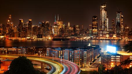New York City view from New Jersey wallpaper