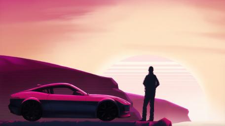 Retro rider wallpaper