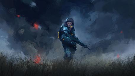 Sci-fi soldier wallpaper