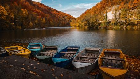Autumn Serenity by the Lake wallpaper