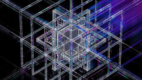 Geometric Waves in Digital Harmony wallpaper