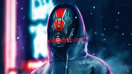 Futuristic Hooded Robot wallpaper