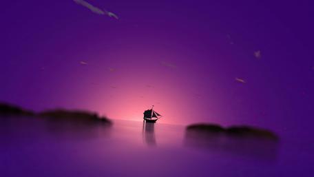 Sailing Through Purple Dreams wallpaper