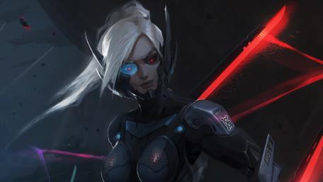 Cyborg Warrior's Gaze wallpaper