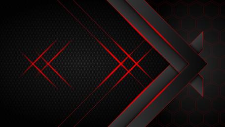 Futuristic Hexagon Fusion in Red and Black wallpaper