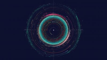 Solar system map wallpaper