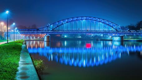 Marschall Johan Piłsudski Brücke, Krakow wallpaper